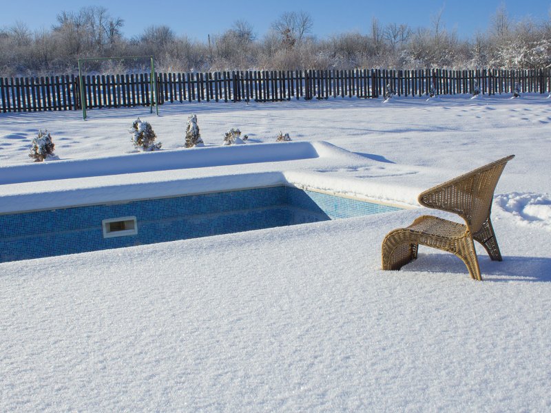 Piscine enterrée en hiver